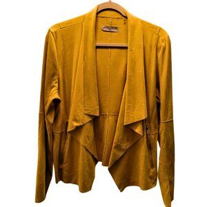 Bagatelle Faux Suede Drape Jacket